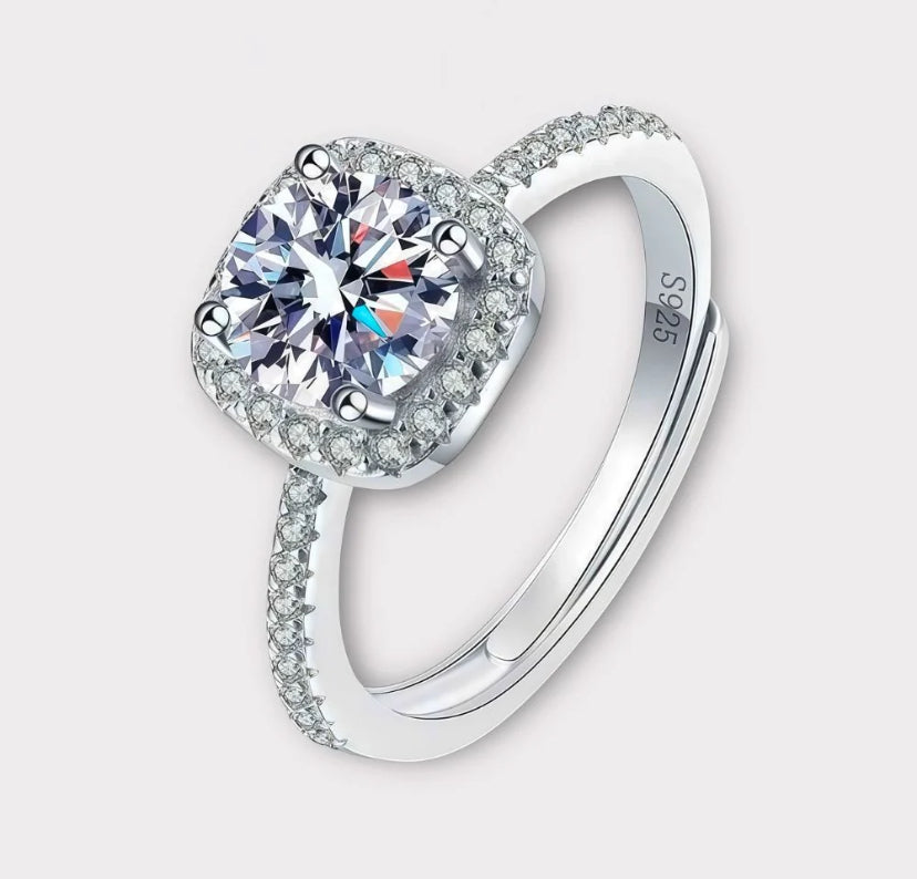 Elegant Cushion-Cut Halo Ring