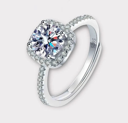 Elegant Cushion-Cut Halo Ring